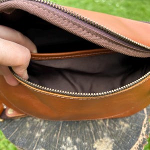 Premium Leather Waist Bag, Handmade Fanny Pack, Christmas Gift Idea, Genuine Leather Belt Bag for him, Crossbody Bum Bag image 13