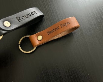 Personalized Keychain, Father's Day Gift, Mother's Day Gift, Gift for Grandma, Leather Keychain, Handmade Gift, Best Gift