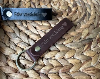 Leather Keychain | Personalised for Car & More | Perfect Christmas Present | Ideal Christmas Gift | Custom Leather Keychain