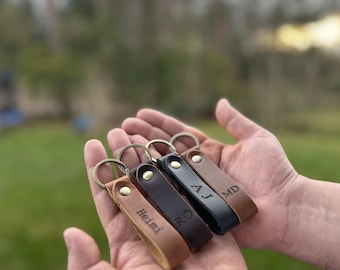 Leather keychain | Car keychain | Personalized keychain | Gift idea for Christmas, Fathers Day crafts