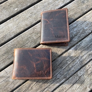 Geschenk für ihn, Handmade Gift , Personalized  Wallet,  Portemonnaie Herren, RFID-blockierende Brieftasche, Geldbörse mit Münzfach