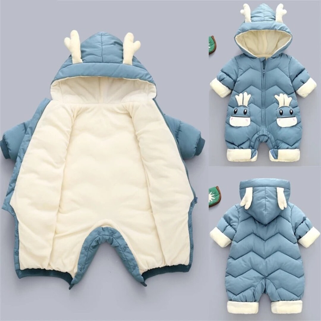 2023 New Born Baby Girl Clothes Winter Snowsuit Plus Velvet Etsy