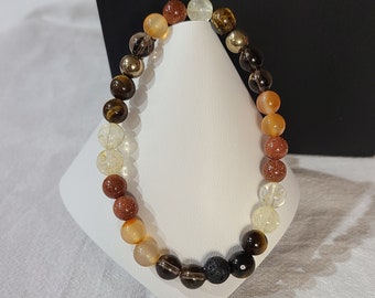 7.75 inch stretch bracelet, Happiness bracelet, joy bracelet, lava bead, diffuser bracelet, essential oils bracelet.