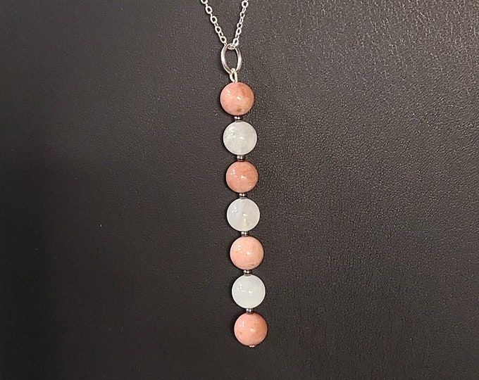 Independence gemstone necklace, Happiness pendant, Sunstone necklace pendant, Moonstone necklace pendant, self-empowerment necklace.