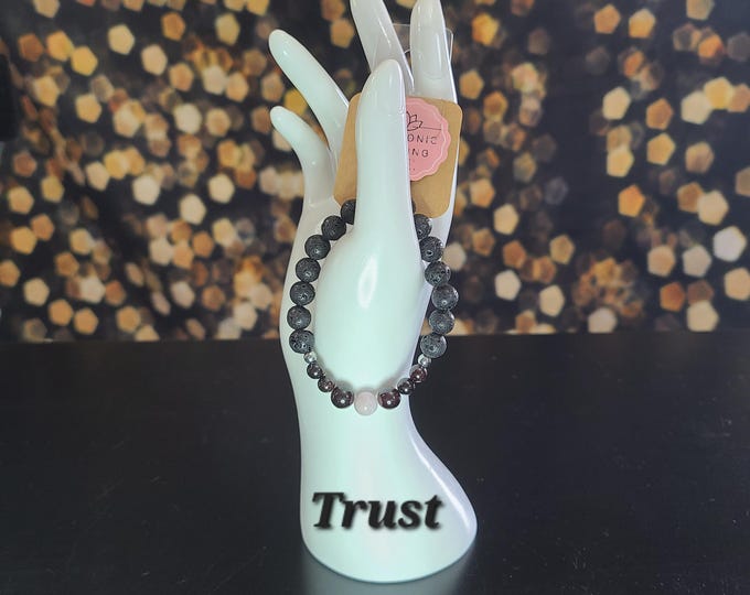 Trust, beaded Stretch bracelet, Handmade, healing, spiritual, beaded, bracelet, stretch, build trust, emotional healing, relationships
