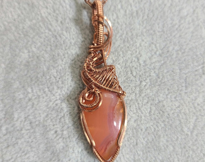 carnelian, wire wrap, wire wrapped necklace, handmade, gifts for her, grounding, root chakra, energy