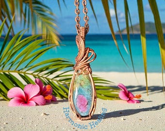 Ruby in fuchsite, wire wrapped pendant, gifts for her, handmade, necklace, pendant, copper necklace, loving energy, passion, courage.