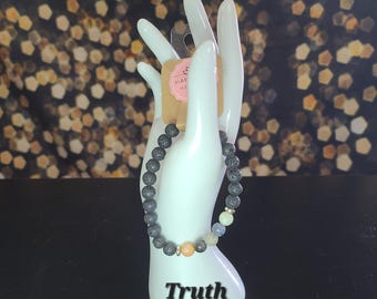 Truth, beaded Stretch bracelet, Handmade, healing, spiritual, beaded, stretch, bracelet, gifts, handcrafted, reveal truth, intuition