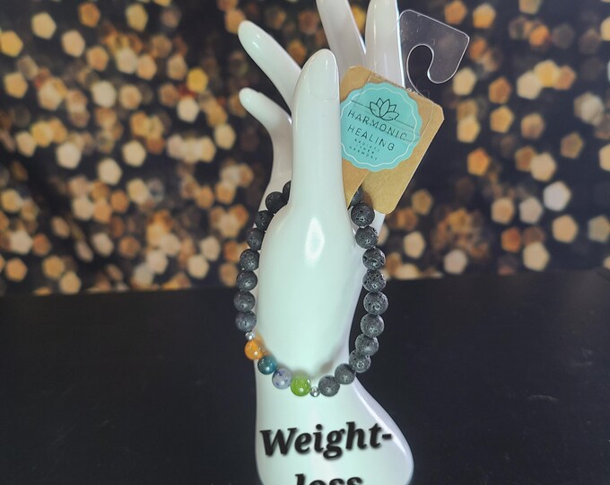 Weight loss, beaded Stretch bracelet, Handmade, healing, spiritual, hand crafted, motivation, flush out toxins