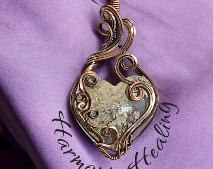 Moss Agate, Wire wrapped necklace, wire wrap, handmade, gifts for her, pendant, New beginnings, abundance, manifest goals, grounding
