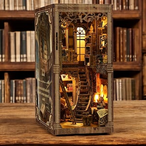 Booknook Bookshelf Decor Book Nook Cozy Miniature World DIY Kit