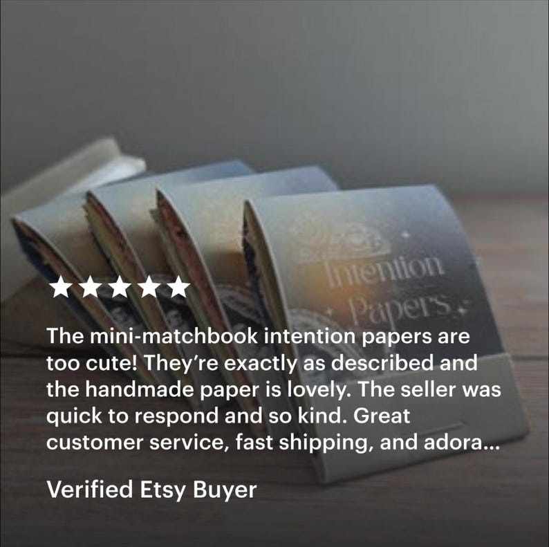 Mini-Matchbook of Handmade Intention Paper: Herbal Infused Recycled Spell Paper image 14