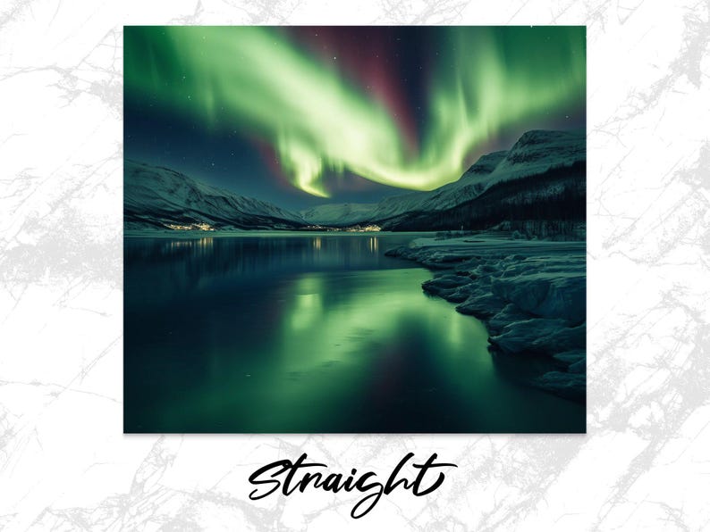 Northern Lights 20oz Skinny Tumbler Wraps, Digital Download Sublimation