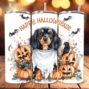 Happy Halloweenie Dachshund Png, Dog Mom Gift, Dachshund Lover, Halloween Gift, Wiener Png, Sausage Dog Png Doxie, Halloween Pumpkin