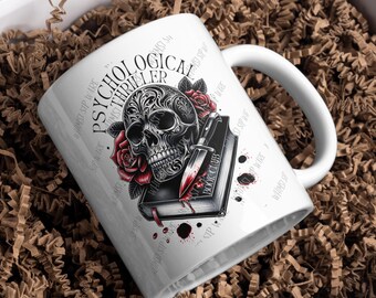 Psychological Thriller Book Club PNG Gothic Book design Bookish Png Crime Scene Book Lover Bookish shirt Png Book Reader Png, Bookworm Png