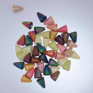 Iridescent Ice Cream Cone Beads (10 PCS, Random Colors)
