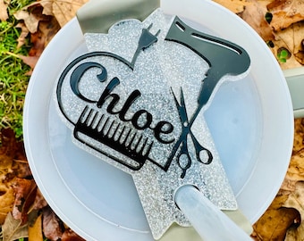 Personalized Hairdresser Name Tag for Stanley 40oz H2.0 Tumbler Lid