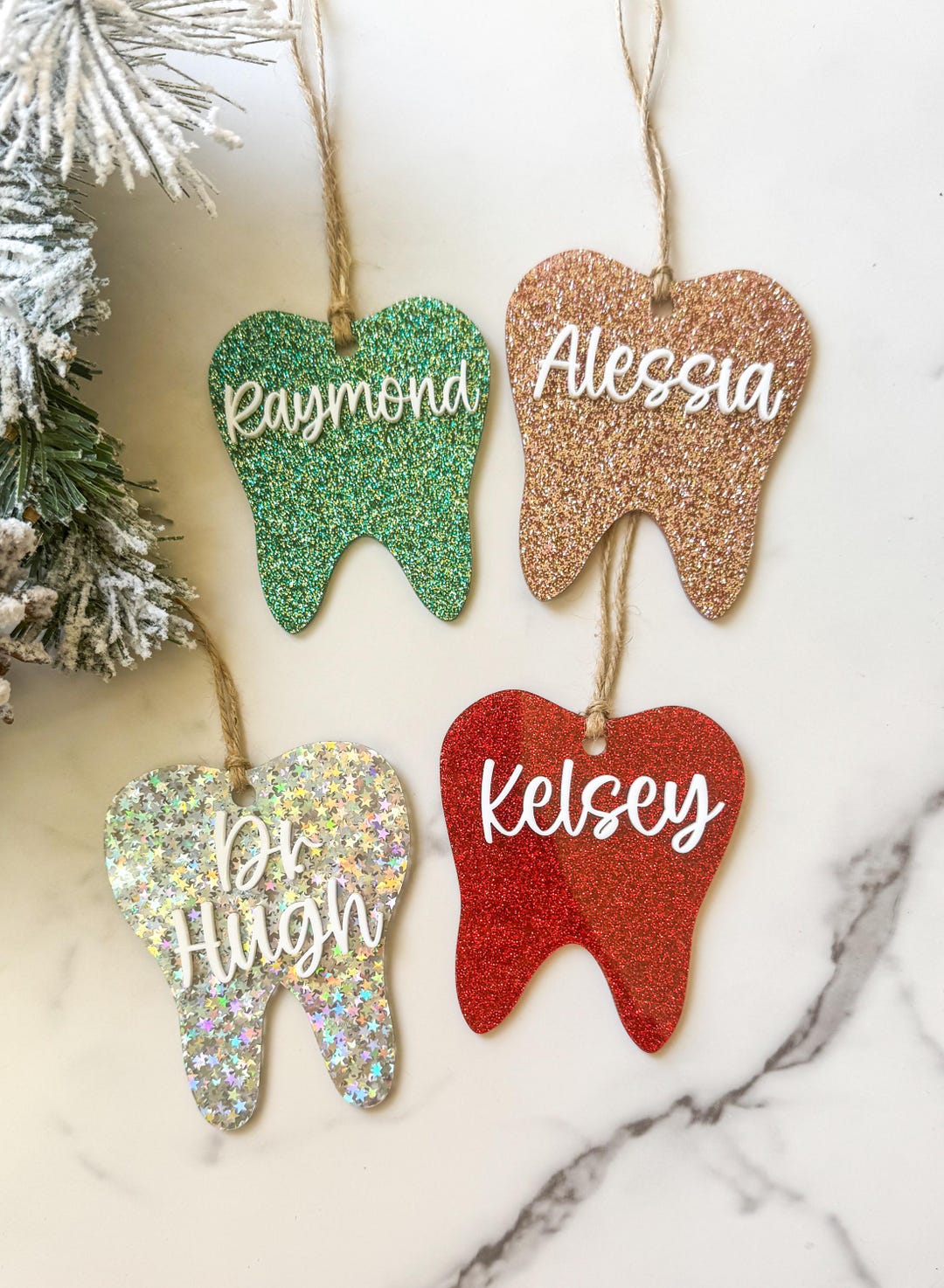 Tooth Custom Custom Tooth Ornament - Personalized Dental Office Gift - Etsy