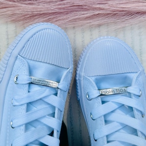 Personalized Stainless Steel Shoelace Charm: Inspirational Shoe Tag
