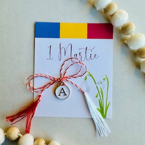 Martisor | Martisoare | Initial Charm Martisor | Letter Charm | Romanian Traditional Martisor | 1 Martie