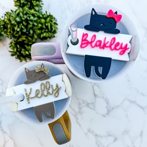 Etiqueta de gato personalizada para vaso Stanley Tumbler H2.0
