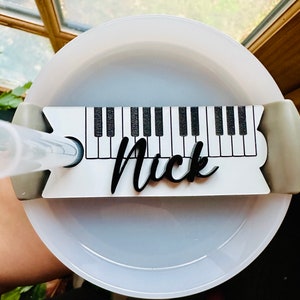 Personalized Piano Name Tag for Stanley Tumbler Lid (30oz/40oz)