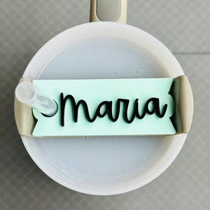 Etiqueta de nombre personalizada para vaso de 40oz o 30oz/etiqueta de nombre personalizada para tapa de vaso/placa de nombre/placa de nombre de vaso Stanley