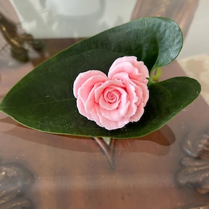 Molde de silicone 3D em formato de coração de rosa, molde de flor, molde de resina, molde de sabonete, molde de vela, sabonete de rosa, presente