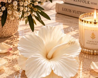 Handmade Resin Hibiscus Wall Sculpture – 3D Floral Art