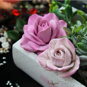 3D Rose Silicone Mold for soap making Flower Mold Rose Gift