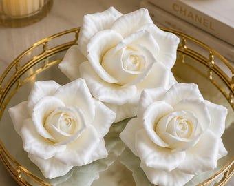 Resin Rose Wall Decor: Handcrafted Floral Sculpture