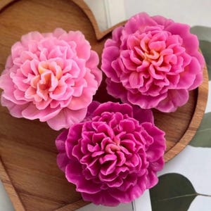 3D Peony Silicone Mold resin silicone mold soap silicone mold cement mold peony soap peony candle