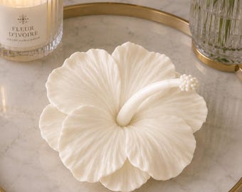 Handmade Resin Hibiscus Wall Sculpture – 3D Floral Art