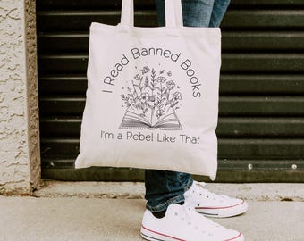 Sac fourre-tout Banned Books : cadeau pour les amateurs de lecture en toile de coton