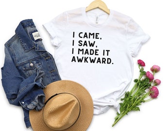 Awkward Introvert Graphic Tee: Sarcastic Social Anxiety Shirt