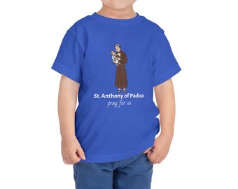 TODDLER St. Anthony of Padua T-Shirt, Saint Anthony Kids T-Shirt, Catholic Saint Shirt, Catholic Gift