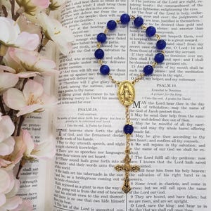 Our Lady Pocket Rosary, Blue Pocket Rosary, Single Decade Rosary, One Decade Rosary, Travel Rosary, Catholic Gift