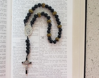 Handmade Saint Michael Chaplet, St. Michael Chaplet, Wood Chaplet, Michael Novena, Victory Chaplet, Protection Chaplet, Wooden Chaplet
