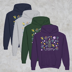 YOUTH St. Bernadette Hoodie, Saint Bernadette Hooded Sweatshirt, Saint Hoodie, Catholic Hoodie, Catholic Gift, Catholic Kids Hoodie