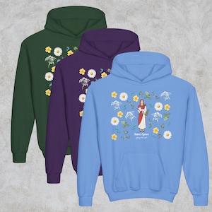 YOUTH St. Agnes Hoodie, Saint Agnes Hooded Sweatshirt, Saint Hoodie, Catholic Hoodie, Catholic Gift, Catholic Kids Hoodie