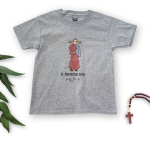 YOUTH St. Maximilian Kolbe T-Shirt, St. Maximilian Kolbe Kids T-Shirt, Catholic Saint Shirt, Catholic Gift