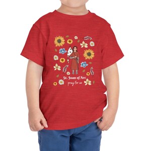 KLEINKIND St. Jeanne d&#39;Arc T-Shirt, Heilige Jeanne Kinder T-Shirt, Katholisches Heiliges Hemd, Katholisches Geschenk