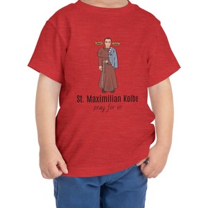 TODDLER St. Maximilian Kolbe T-Shirt, St. Maximilian Kolbe Kids T-Shirt, Catholic Saint Shirt, Catholic Gift