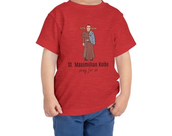 TODDLER St. Maximilian Kolbe T-Shirt, St. Maximilian Kolbe Kids T-Shirt, Catholic Saint Shirt, Catholic Gift