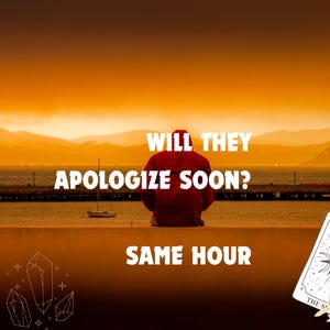 Same Hour Tarot Reading, Willl They Apologize Soon? Will I Have Closure? Love Tarot Reading, Psychic Reading, Accurate Intuitive Reading