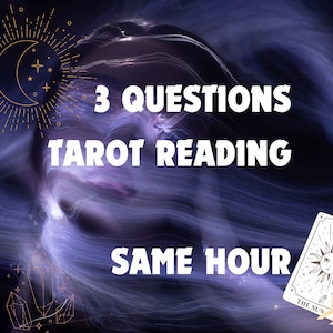 Hetzelfde uur 3 vragen Tarotlezen, liefdeslezing, carrièrelezing, zakelijk, spiritualiteit, paranormaal lezen, gemiddeld lezen