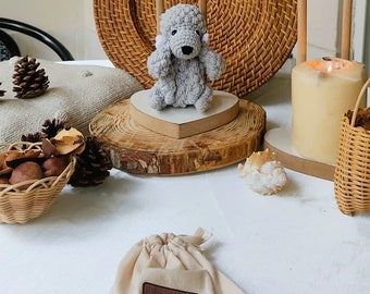 miniature long eared dog,handmade toy dog,miniature dog