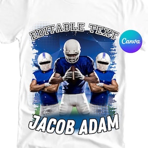 Football Shirt Template Canva | Canva Template | Editable Gameday tshirt | Sublimation | DFT | DTG | Personalized High School t-shirt