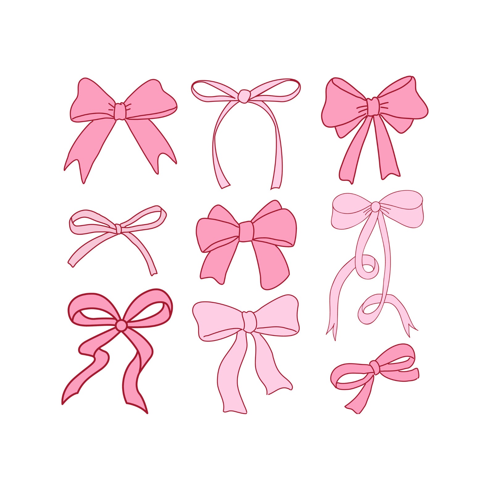 Coquette Ribbon Svg Pink Bow Aesthetic Png Soft Girl Aesthetic Svg