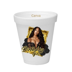 Shot Glass Template Canva | Styrofoam Cup Sticker Template | Custom Shot Cup Template | Styrofoam Cup Template | Canva Cup Sticker Template